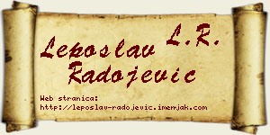 Leposlav Radojević vizit kartica
